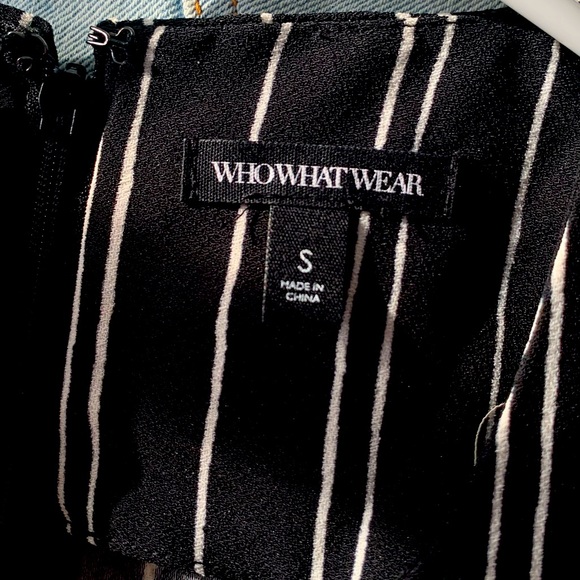 Asymetrical dress in black & white stripe by Who What Wear NEW - Picture 11 of 11